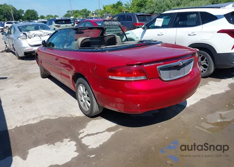 2002 Chrysler Sebring Gtc z USA, uszkodzony, nr VIN 1C3EL75RX2N214775